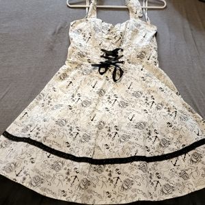 Hot Topic Nautical Symbols Lace Up Halter Dress